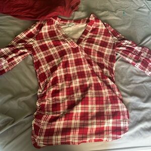 flannel pajama top